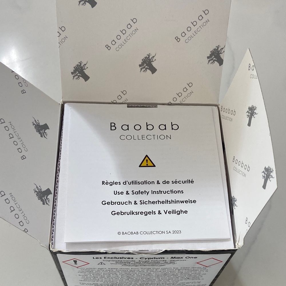 Baobab Collection Cyprium Candle in Black and Gold - Picture 5 of 12